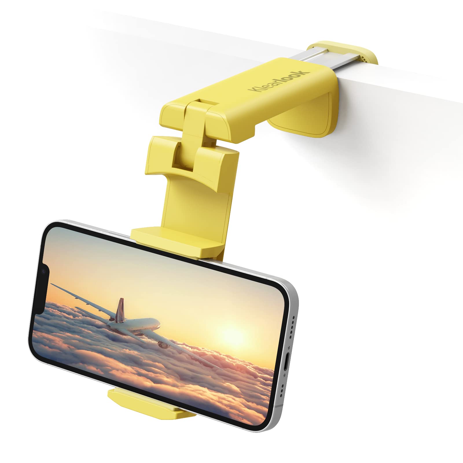 Universal Airplane Phone Stand Holder for Stocking Stuffers, Klearlook Travel Essentials Phone Mount for Desk with 360° Rotation, Handsfree Travel Must Haves Phone Clip,Travel Accessories for Flying