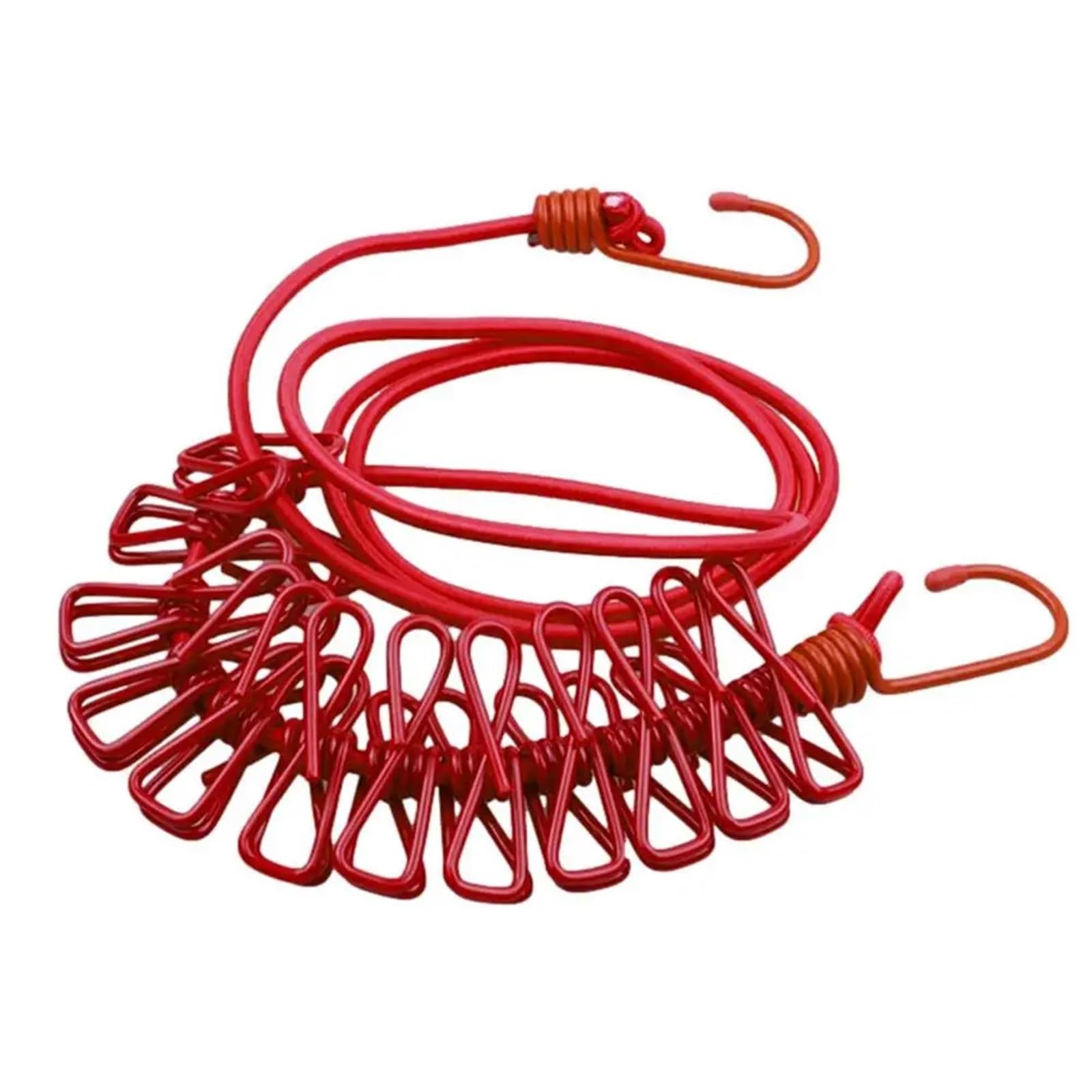 Outdoor Washing Line, Clothesline 30m Multicolor Metal Rope For Outdoor Camping Travel(Red)