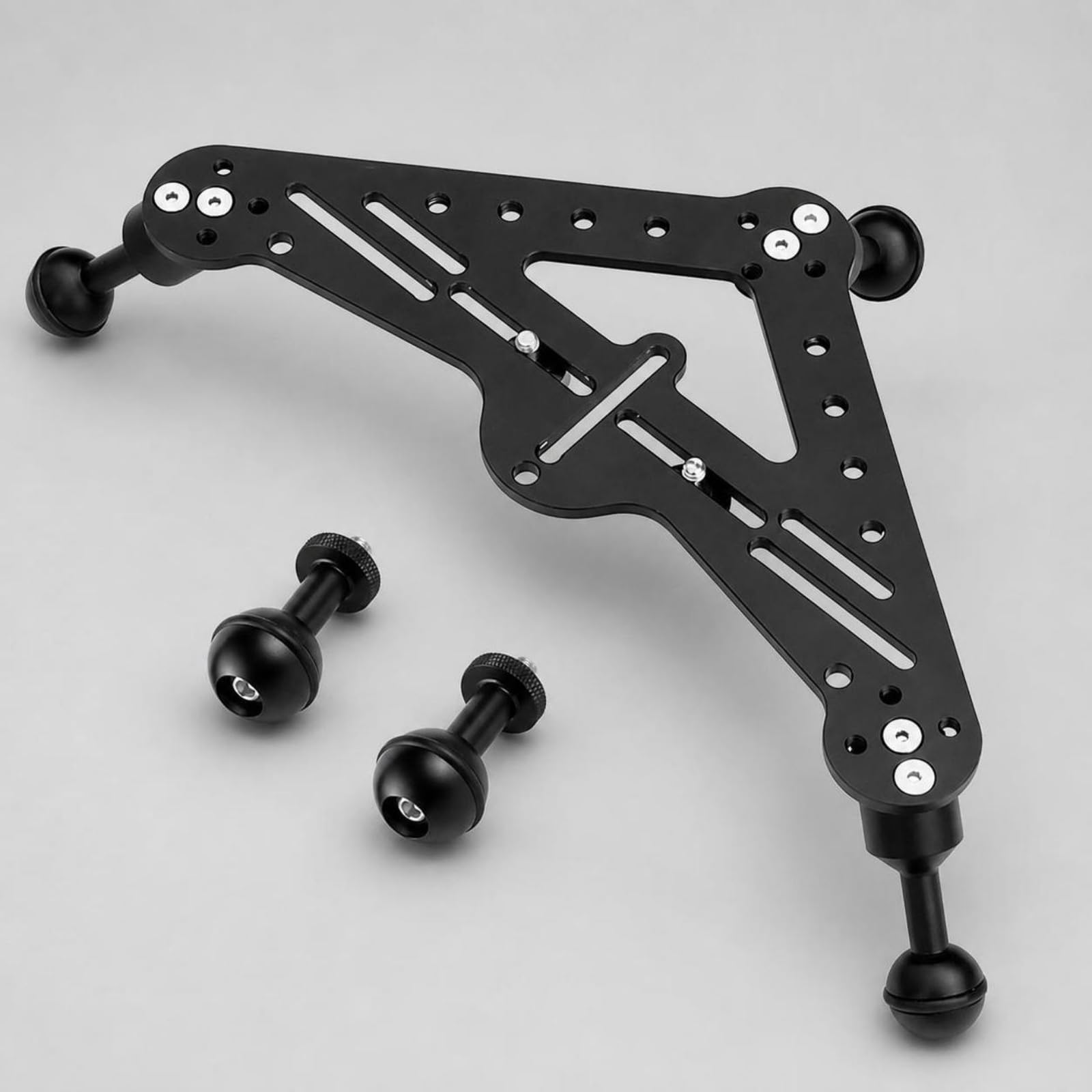 Soporte Triangular bacuático | Estabilizador Cámara para Buceo, Resistente Al sgaste, Soporte Aluminio con Rótulas Bola, Fotografía bacuática