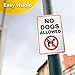 No Dogs Allowed Sign, 8x12 Aluminum Please Keep Off Grass, Do Not Pooping or Peeing for Lawn, Yard, Flower Bed