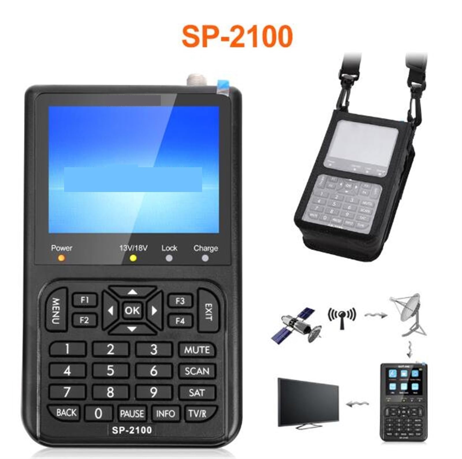 HD Sat Finder DVB S/S2 Satfinder MPEG-2/4 Medidor De Buscador Satélite Digital Señal 3,5 Pulgadas DeteccióN Precisa