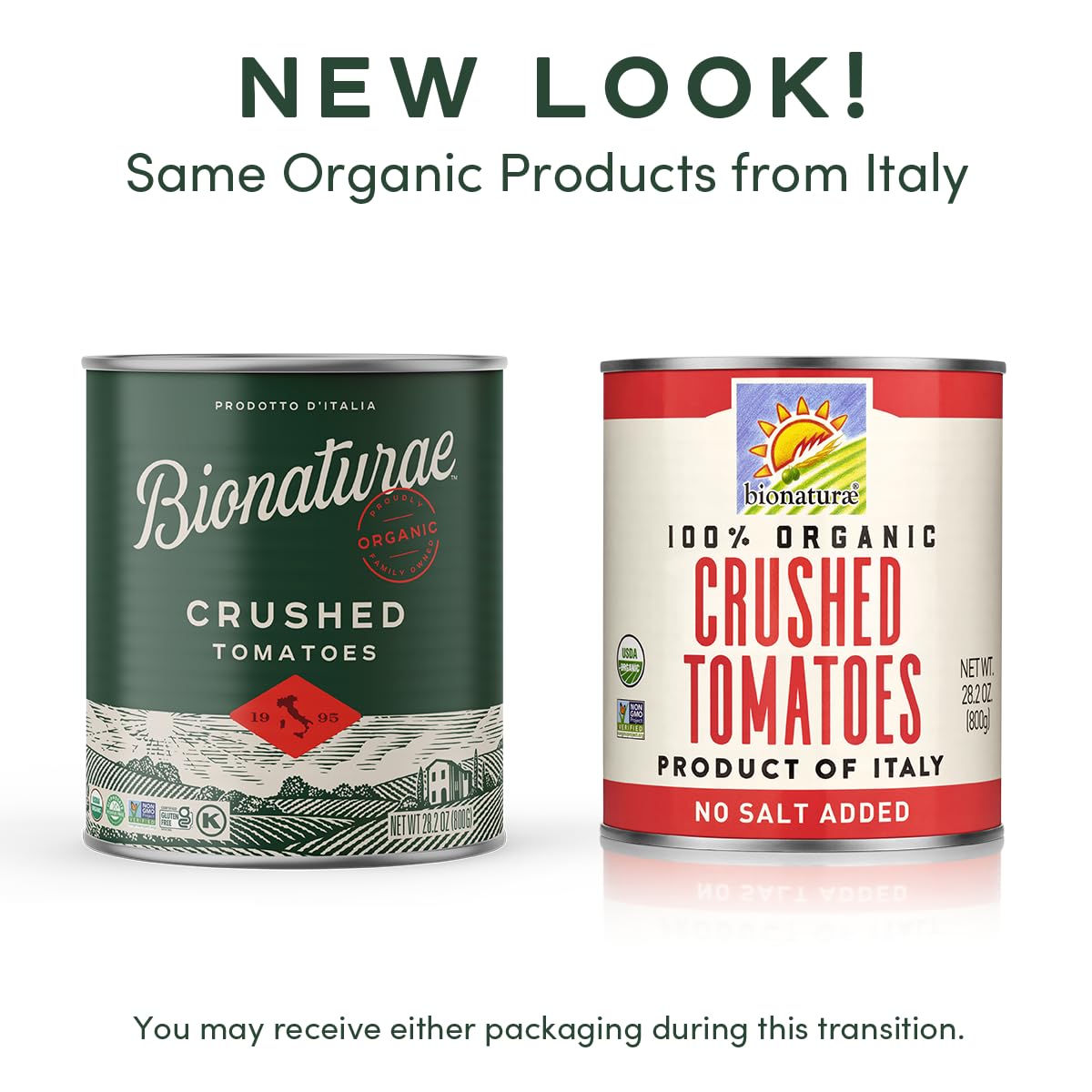 Bionaturae Organic Crushed Tomatoes Can - Crushed Tomatoes Organic No Salt, Keto Friendly, Non-GMO, No Added Sugar, No Added Salt, Made in Italy - 28.2 Oz, 12 Pack