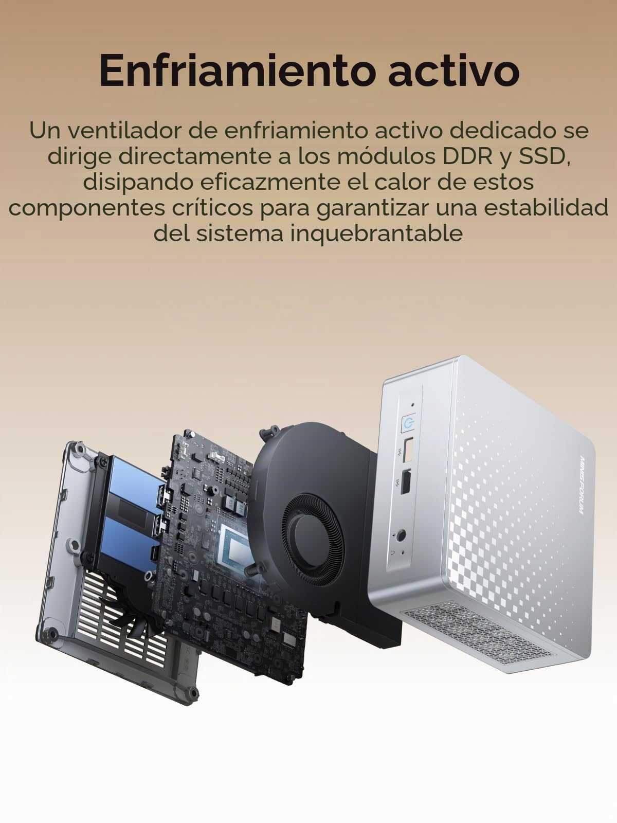 MINISFORUM Mini PC M1 Plus, Intel Core i5-12600H (12 núcleos/16 subprocesos, 4,5 GHz), 16 GB de RAM DDR5, SSD de 512 GB, Triple Pantalla 4K (HDMI/DP/USB 4.0), Doble 2,5 GbE, Wi-Fi 6E