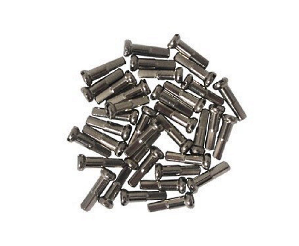 cnSPOKE Nipples 12mm x 36 pcs. Brass Silver Fixed Gear Single Speed