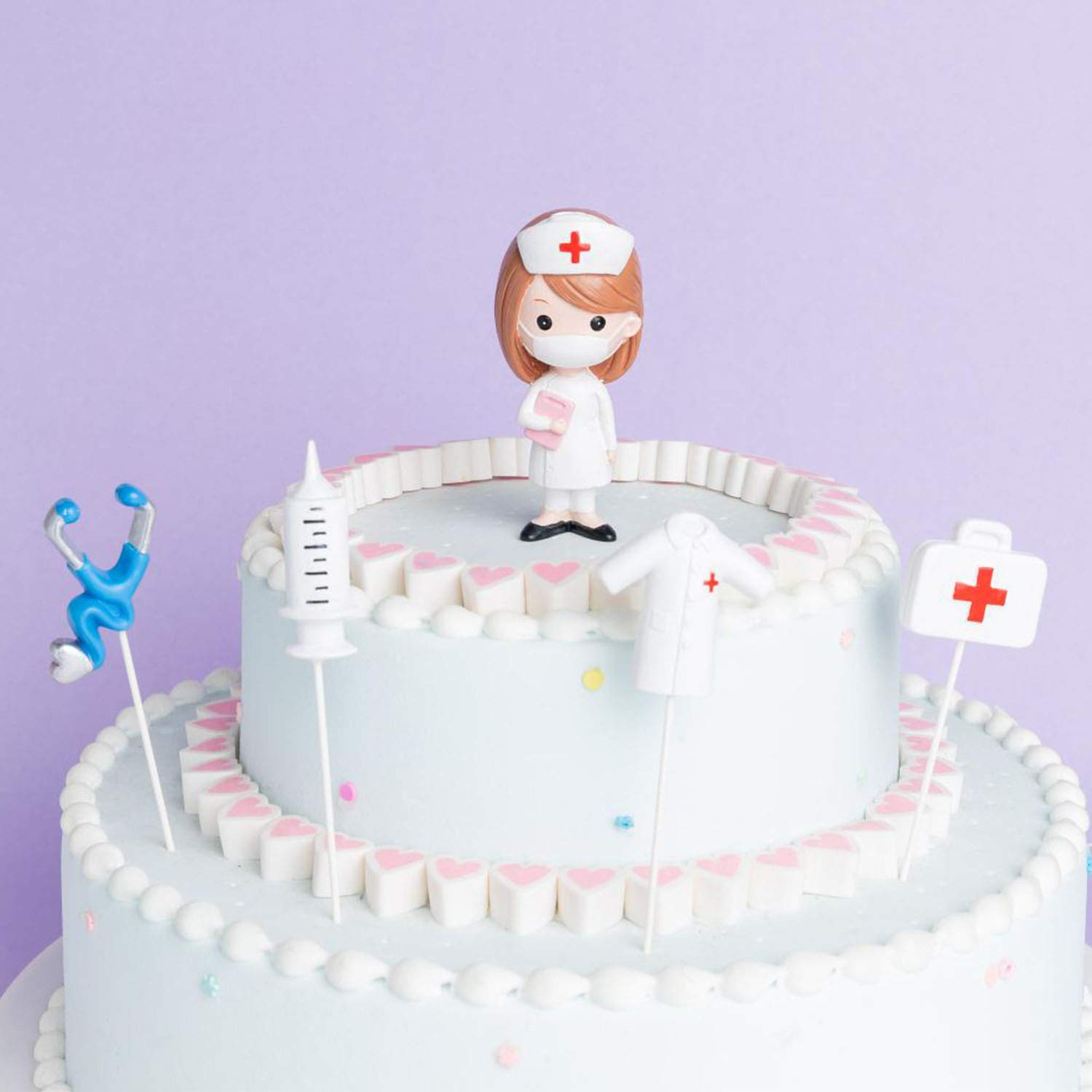 Gyufise 36 Topper Per Cupcake A Tema Infermieristico - Stuzzicadenti Per Torte, Decorazioni Per Feste Di Laurea In Infermieristica E Mediche