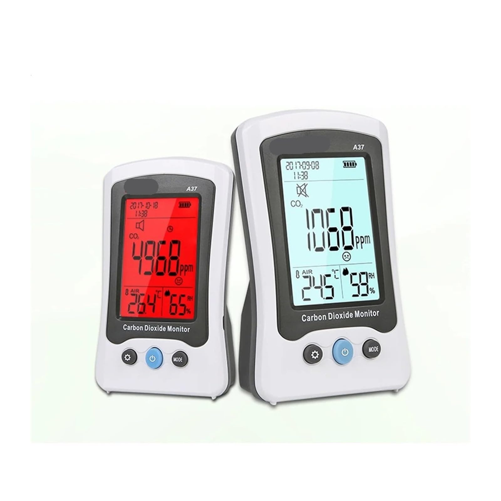 monitor co2, A37 Cyfrowy detektor dwutlenku węgla Laserowy monitor ści powietrza Monitor Tester Miernik CO2 Wykrywanie do domu, biura, samochodu
