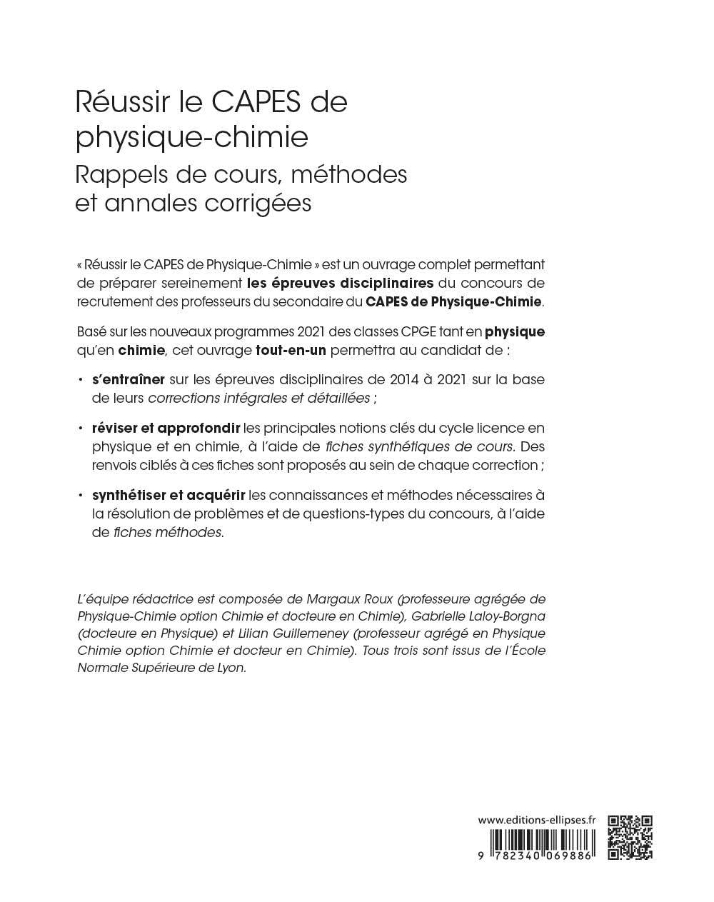 Réussir le CAPES de physique-chimie: Rappels de cours, méthodes et annales corrigées