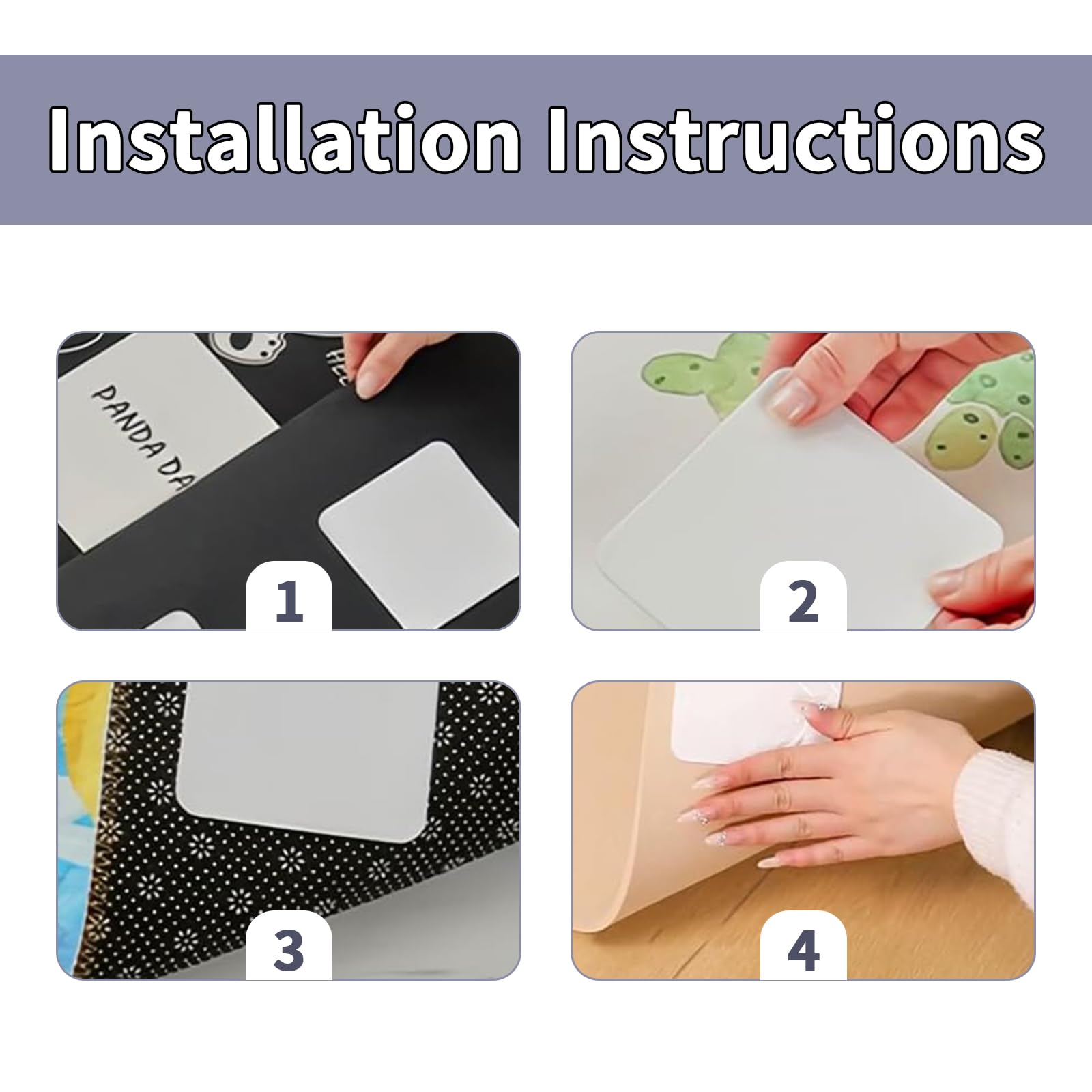 Sous Tapis Antidérapant 10x10 cm 10 Paires Anti Derapant Fixation Nappe Positionnement
