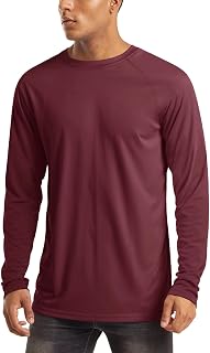 Men's Long Sleeve Shirts UPF 50+ UV Sun Protection Athletic Shirts for Hiking Running Workout Rash Guard