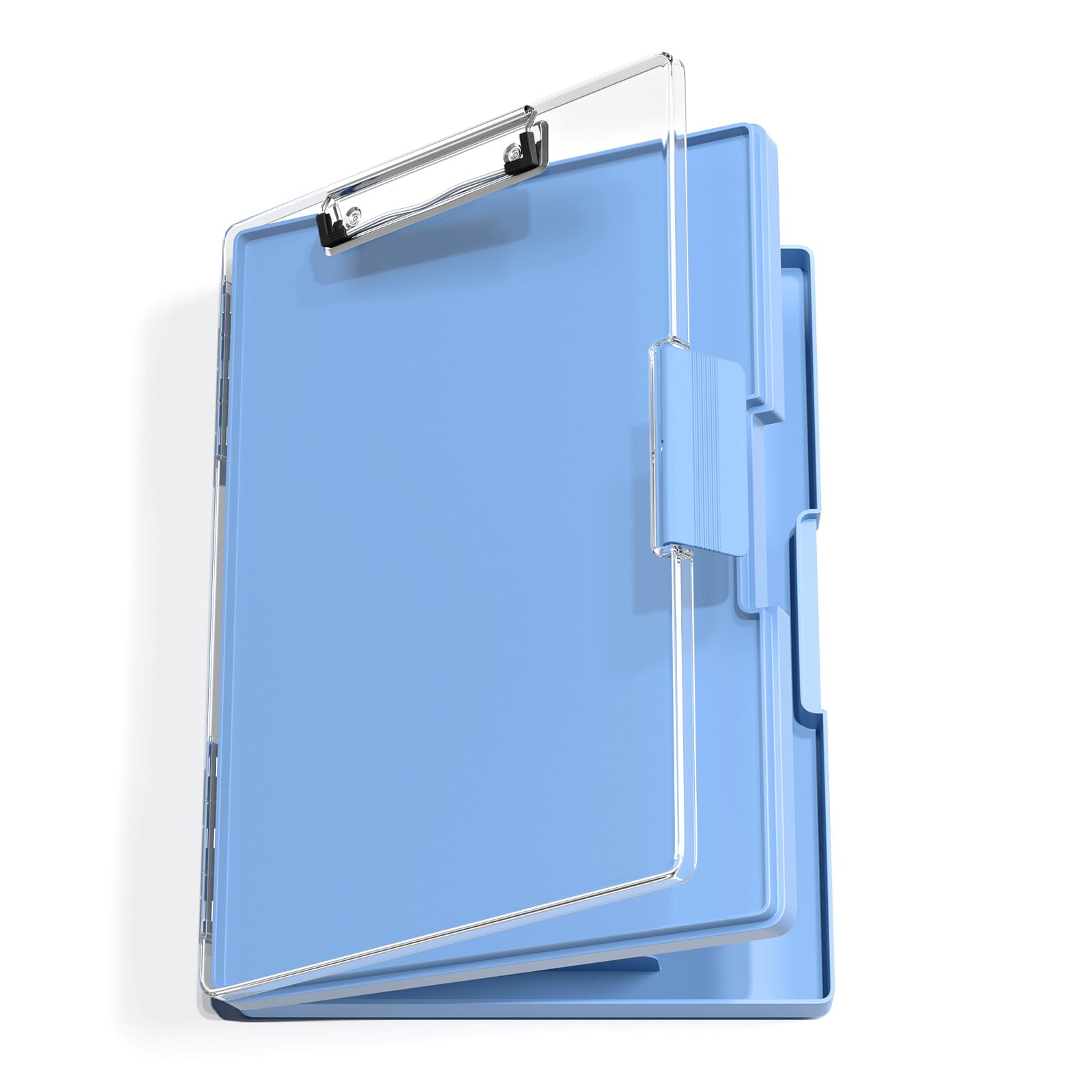 Hongri Clipboard with Storage, Blue 8.5 x 11 Folder Nursing Side Opening, Heavy Duty with Dual Compartment