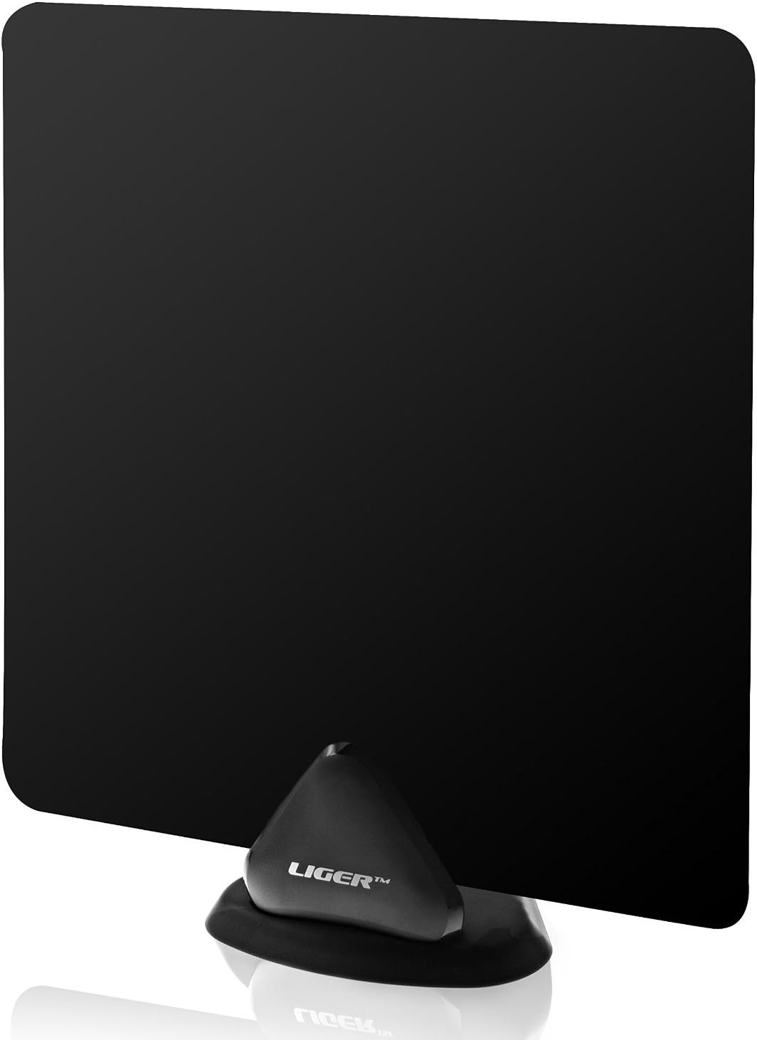 Liger Ultra-Thin Indoor HDTV Antenna 35 Mile Range with 10ft Coaxial Cable - Receive HD Television Signals for Free.