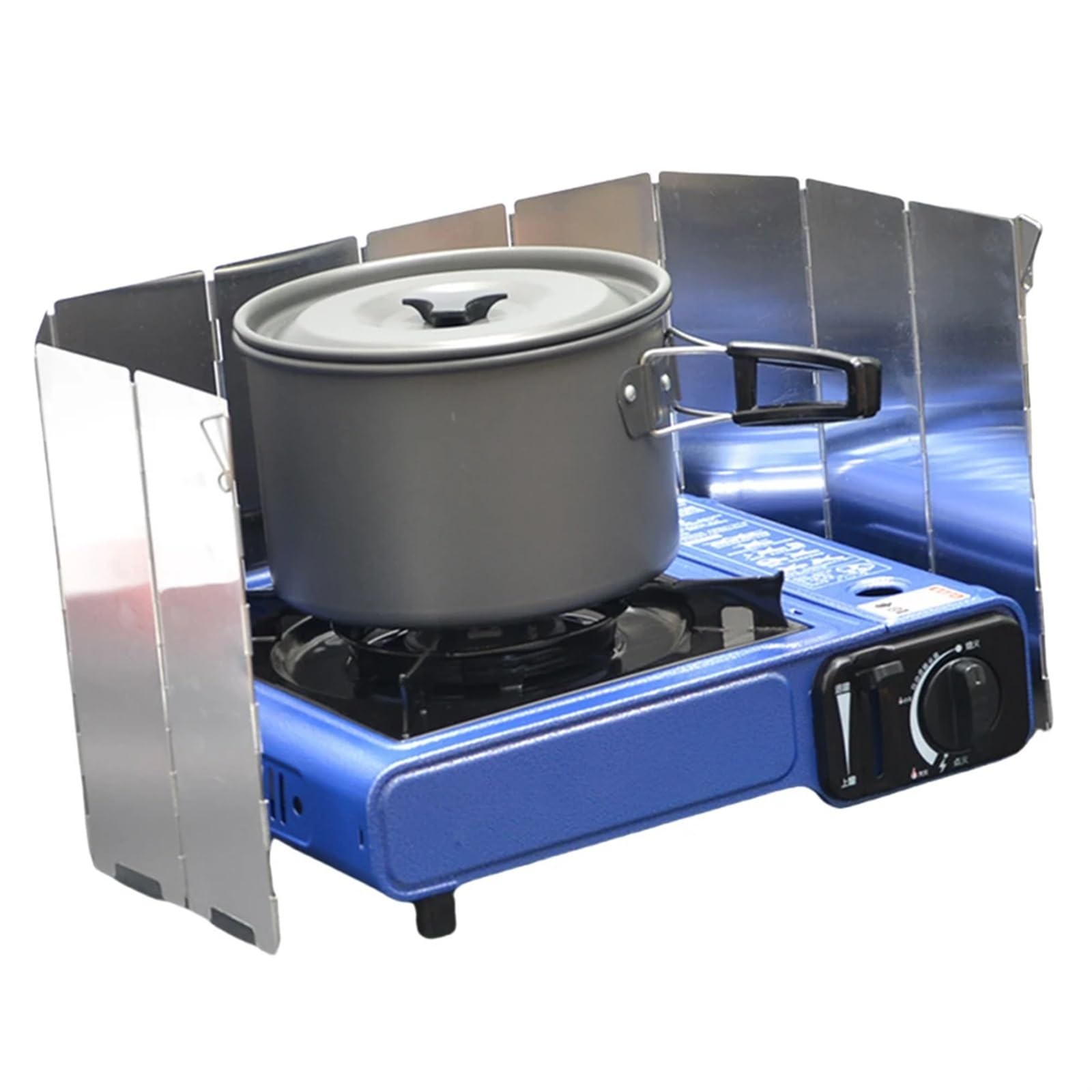 Pantalla de viento de 10 placas, estufa plegable de aluminio for exteriores, protección contra el viento, estufa portátil for acampar, protección contra el viento, cocina de Gas, deflectores de viento