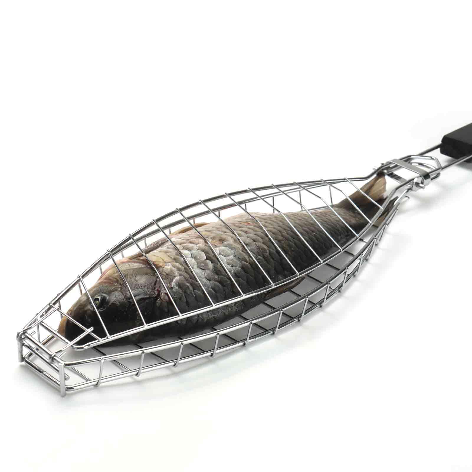 Panier à poisson en acier inoxydable avec poignée amovible