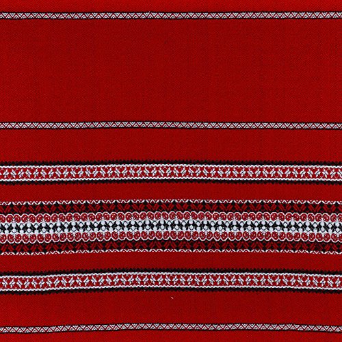 Rushnichok Decorative Fabric with Ukrainian Ornament Easter Tablecloth plahta Ethnic PLAKHTA red Black White 250x150 cm / 59