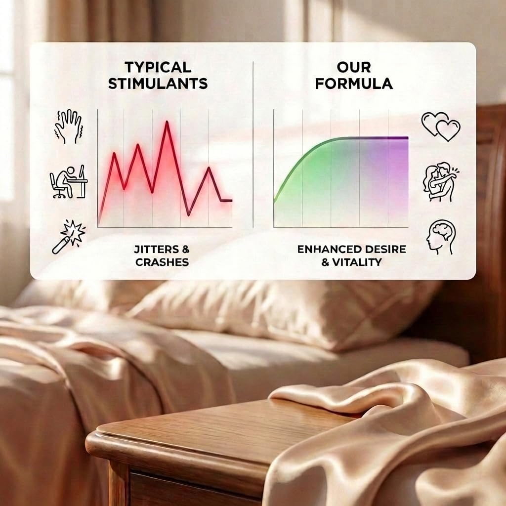 Female Libido Booster for Women – Advanced Women’s Intimacy & Confidence Support – Plant-Based Herbal Blend with Maca, Ginseng & L-Arginine – Made in USA – 60 Capsules - Image 4