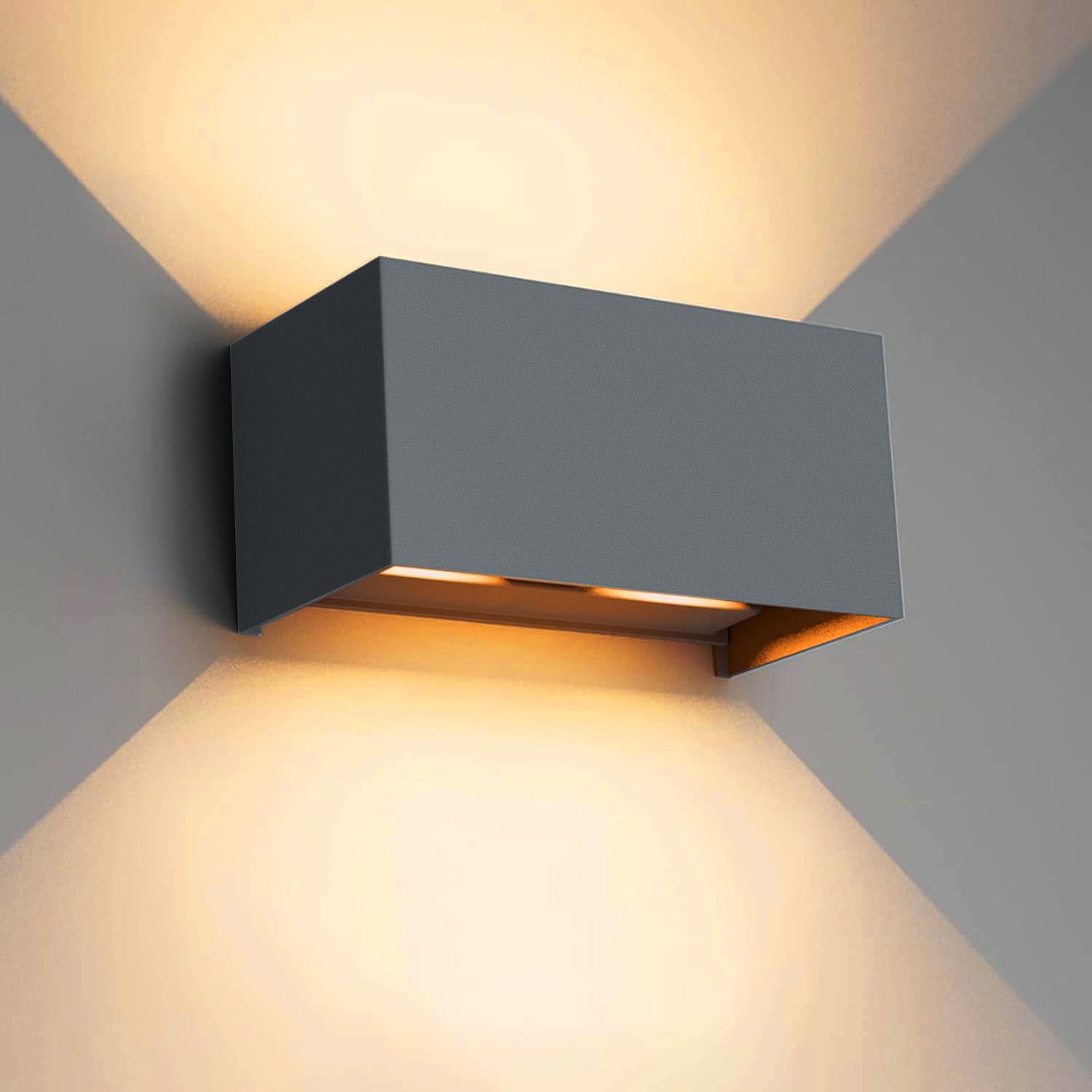 Klighten 24W LED-wandlamp voor binnen/buiten, 4000K buitenlamp, binnen- en buitenverlichting, IP65 buitenverlichting, wandlamp UP Down