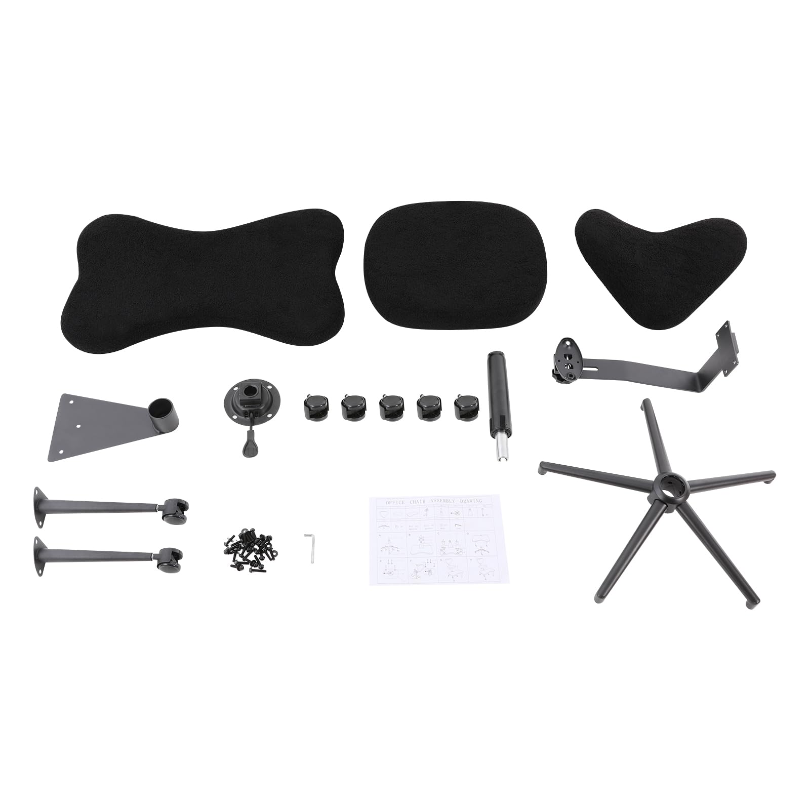 Silla de meditación multifuncional con ruedas y 7 ruedas, ergonómica de lana de cordero, con patas cruzadas para diferentes posiciones de asiento y yoga, soporta 150 kg, altura ajustable (negro)