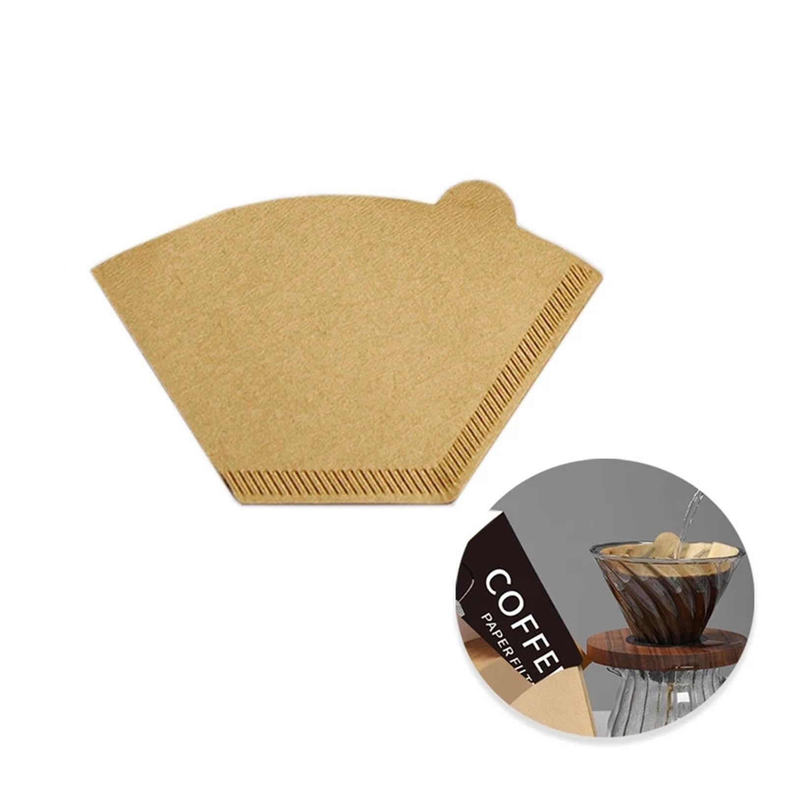 600 pezzi di carta da filtro for caffè, for naturale, for interni, esterni, a goccia manuale Per Casa Cucina(12.5cm)