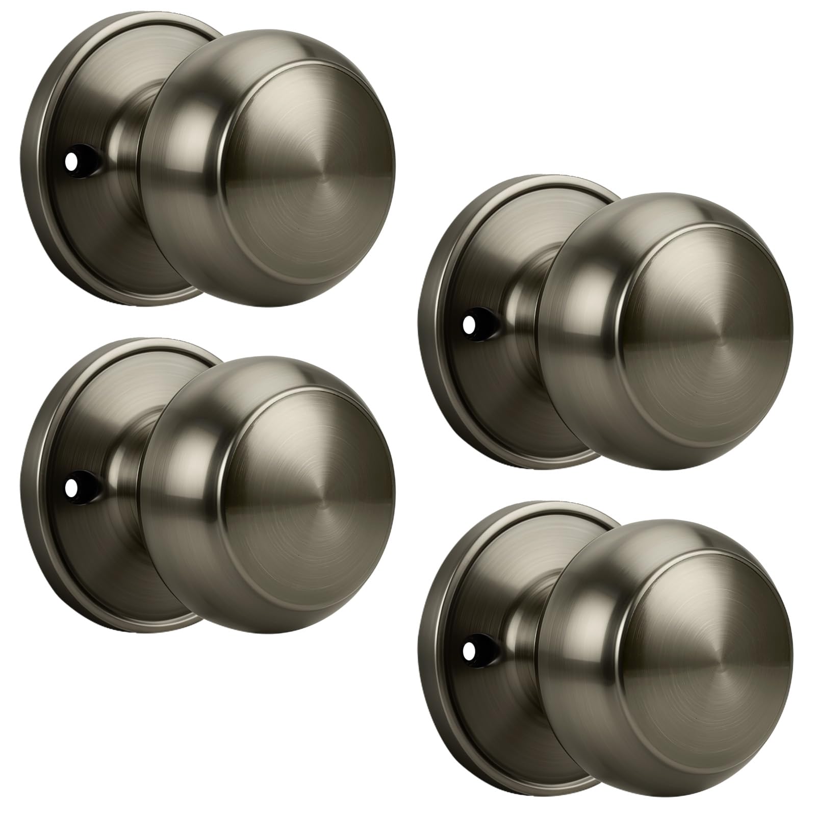 Dummy Door Knobs - Satin Nickel Pack of 4 -9