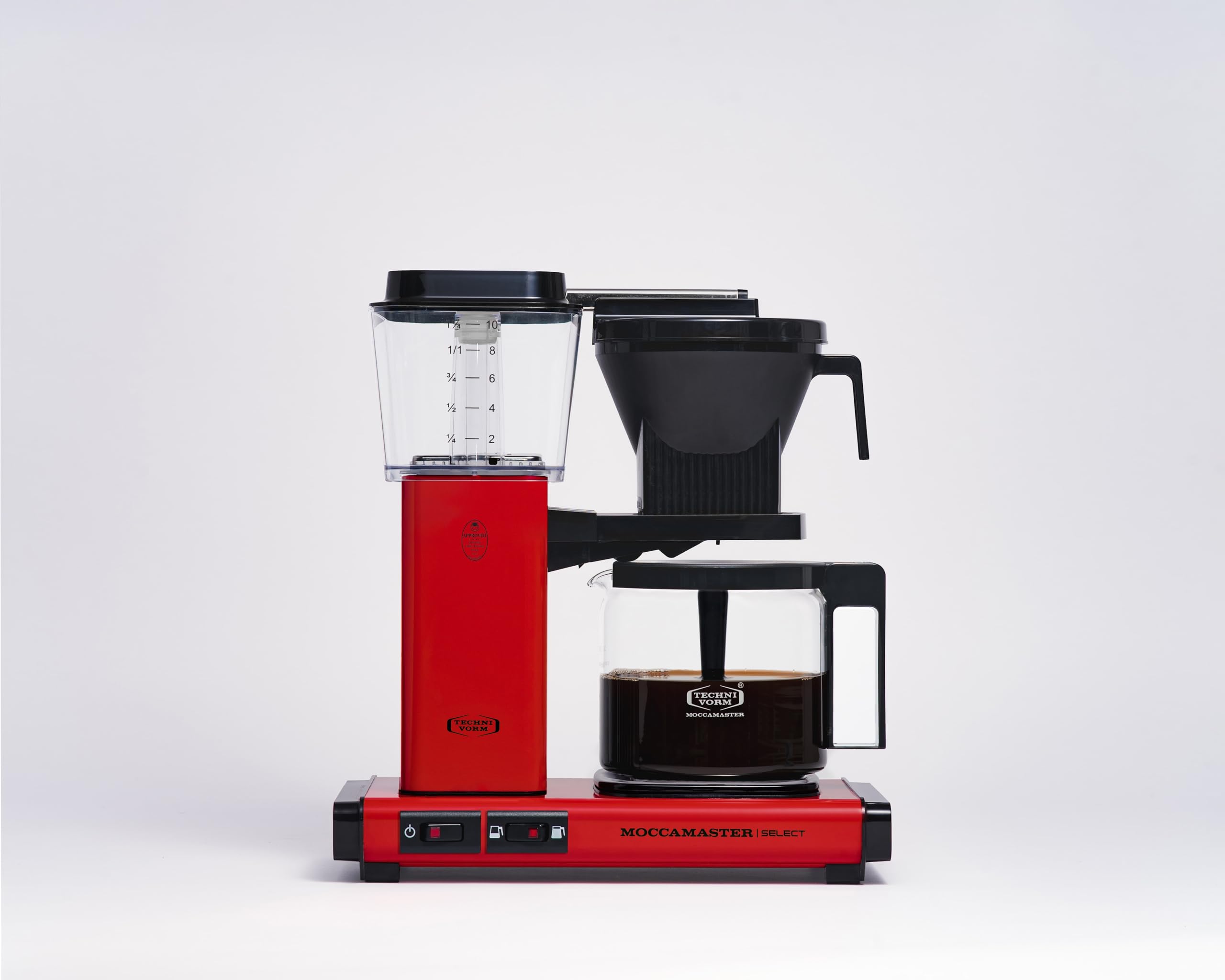 Moccamaster KBG Select, Macchina da caffè filtro, Caraffa in vetro, Red, 1.25L
