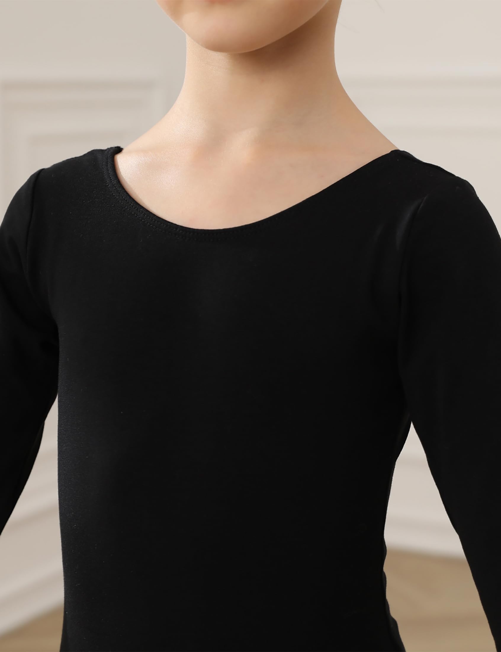 HIPPOSEUS Maillot de Ballet Mangas Larga para Niña Leotardos Danza Clásico Gimnasia Ritmica