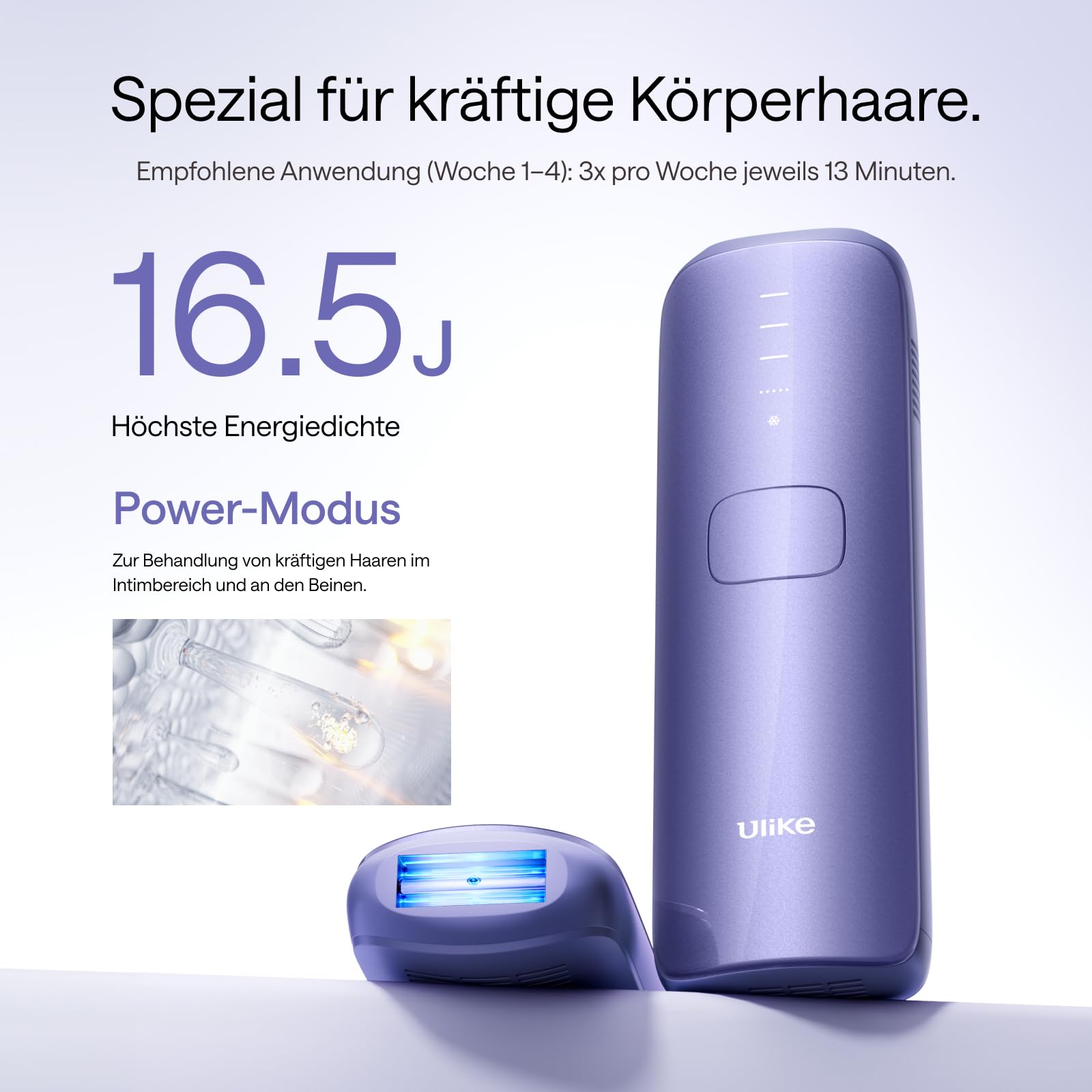 Ulike Air 3 IPL Gerät Haarentfernung für Gesicht und Körper, mit Saphir-Eiskühlsystem, Lila