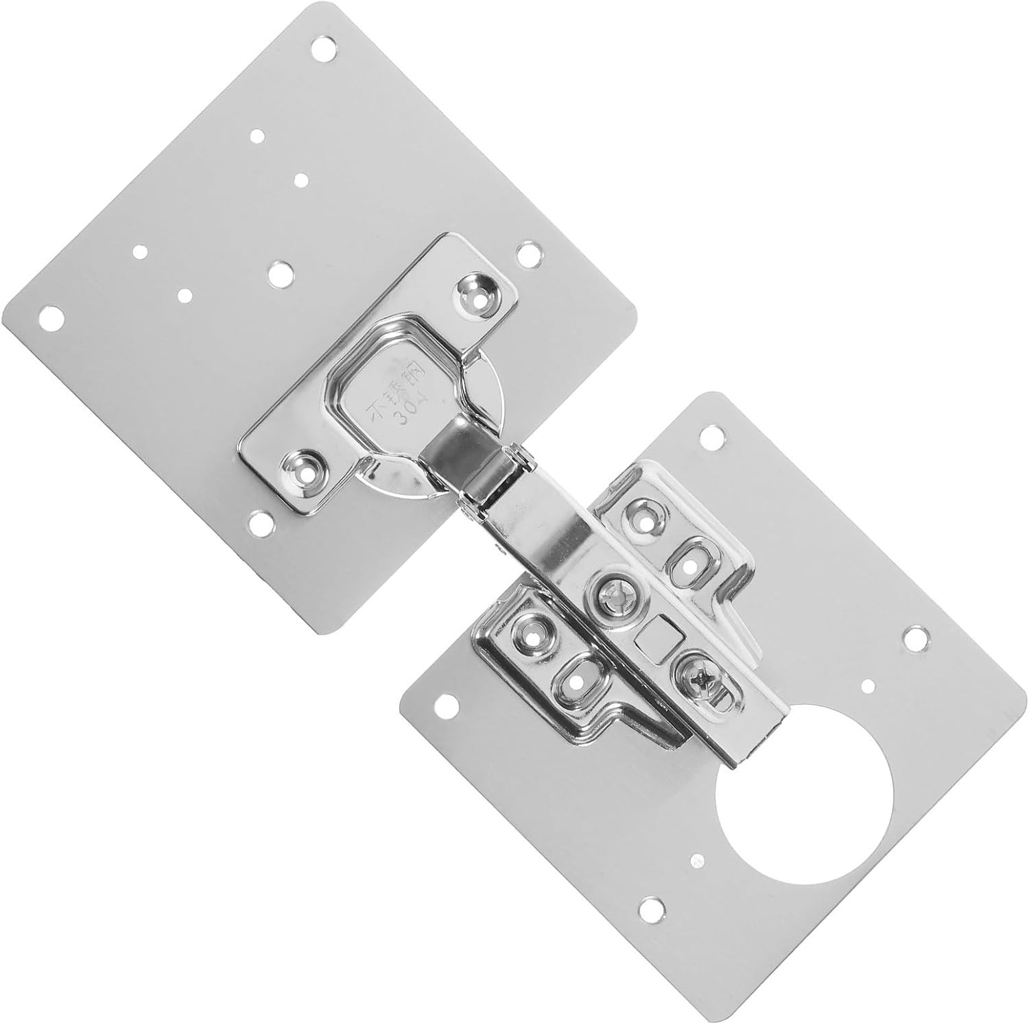 Stainless Steel Self Closing Cabinet Hinges with Repair Plate and Screws Heavy Duty Concealed Door Hinges for Kitchen and Cupboard Door Replacement 2 Pieces
