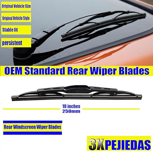 Miniatura 3 de PEJIEDAS Limpiaparabrisas de 22 pulgadas + 21 pulgadas con limpiaparabrisas trasero de 10 pulgadas de repuesto para Nissan Pathfinder 1996 1997 1998