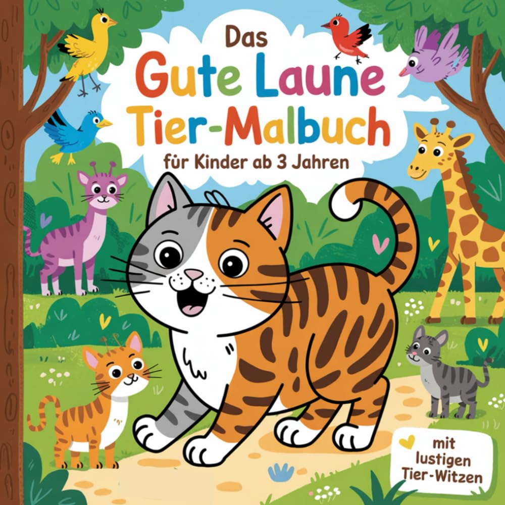 Das gute Laune Tier-Malbuch für Kinder ab 3 Jahren
