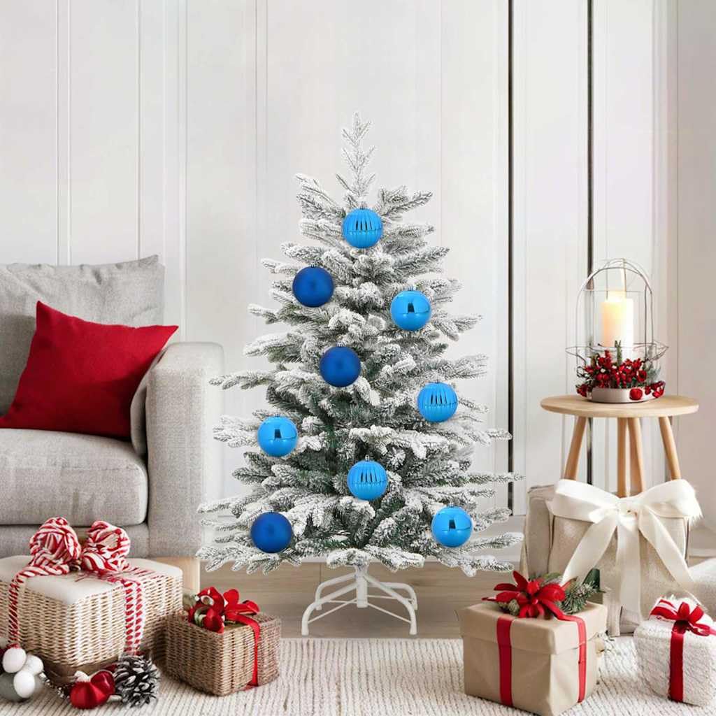 Set di palline per albero di Natale XL, 15 pezzi, blu, diametro 10 cm, in plastica con LED, decorazioni per albero di Natale, ciondoli per soggiorno, ghirlanda e decorazione dell'Avvento