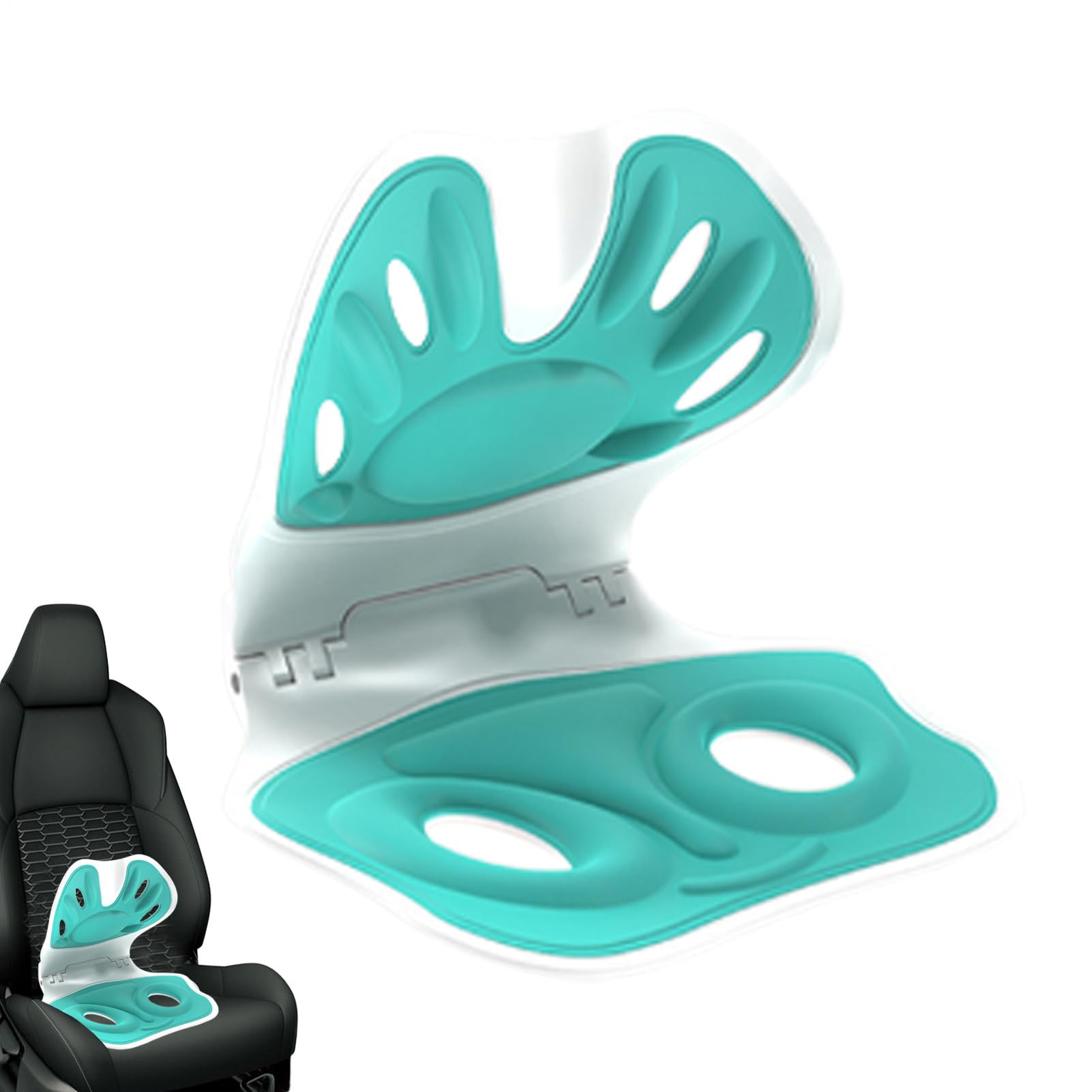 Coussin assis respirant et support lombaire pliable réglable