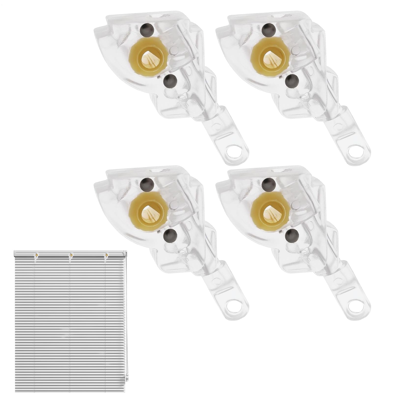 Kit di riparazione per meccanismo di inclinazione per veneziane, 4 bacchette di ricambio orizzontali, meccanismo di inclinazione resistente, per finestre