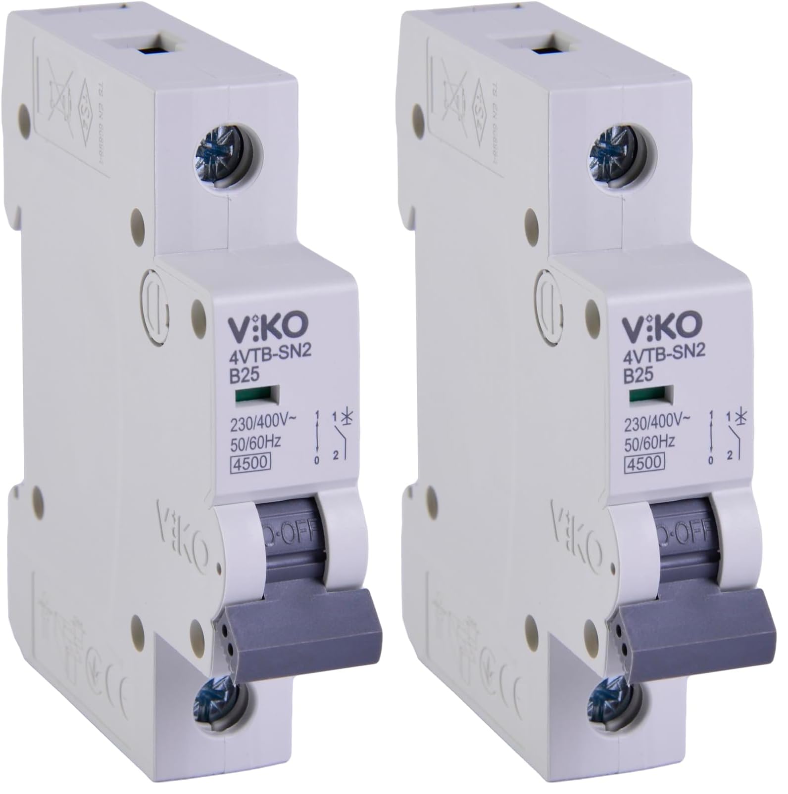 Viko 4VTB-1B25 Otomatik Sigorta 4,5kA B Tipi 1 Kutup 25A (2 paketi)