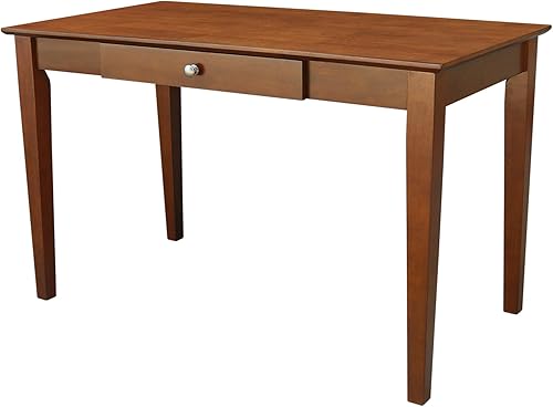 IC International Concepts, Escritorio con cajón, madera maciza, parawood real, 48 pulgadas de ancho x 26 pulgadas de profundidad x 30 pulgadas de