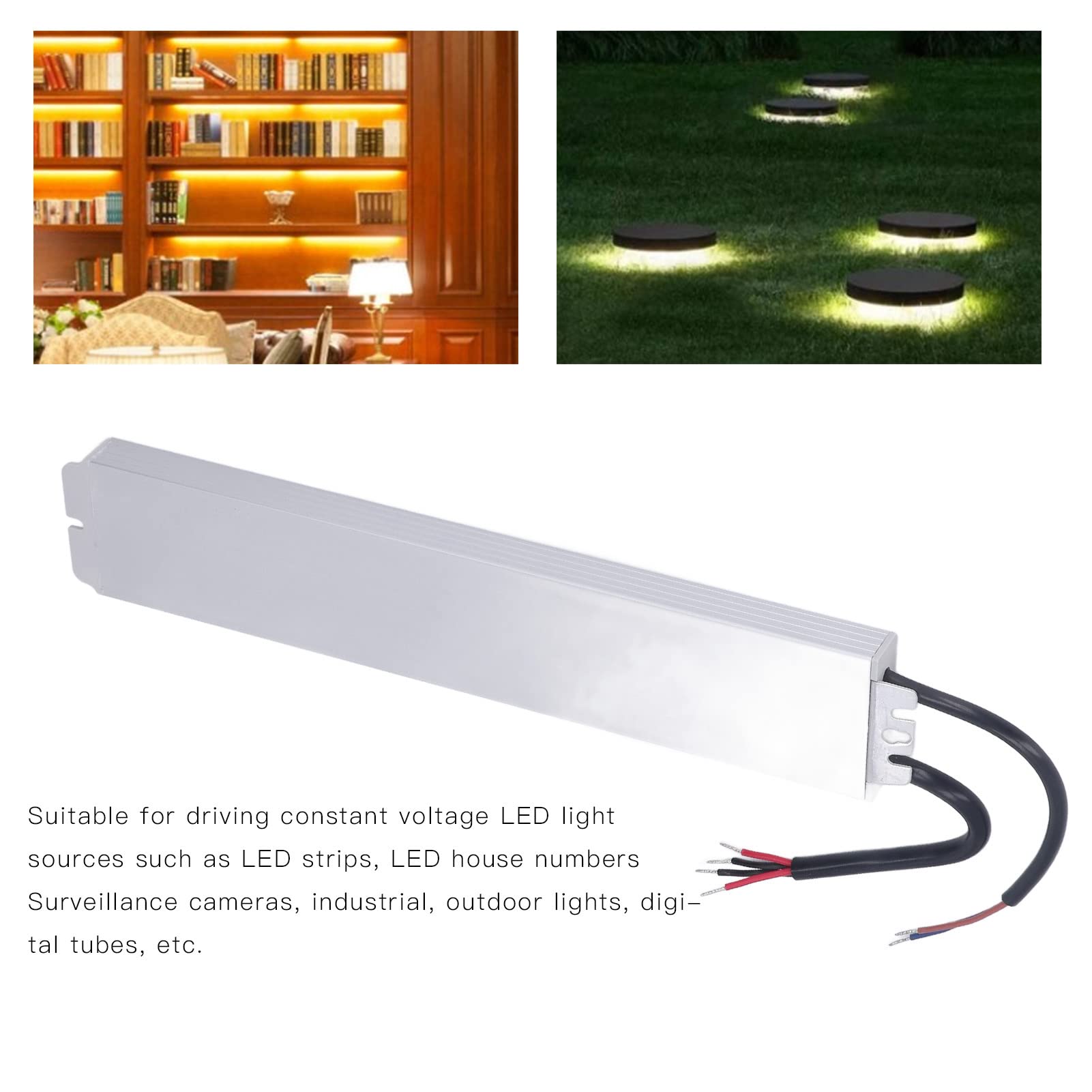 Cocoarm Alimentatore LED Driver LED Impermeabile Convertitore CA-CC in Alluminio Da 240 W Da 180 a 264 V CA IP68 5 modalità di Protezione per Scatola Luminosa a Strisce Illuminazione Esterna (DC12V)