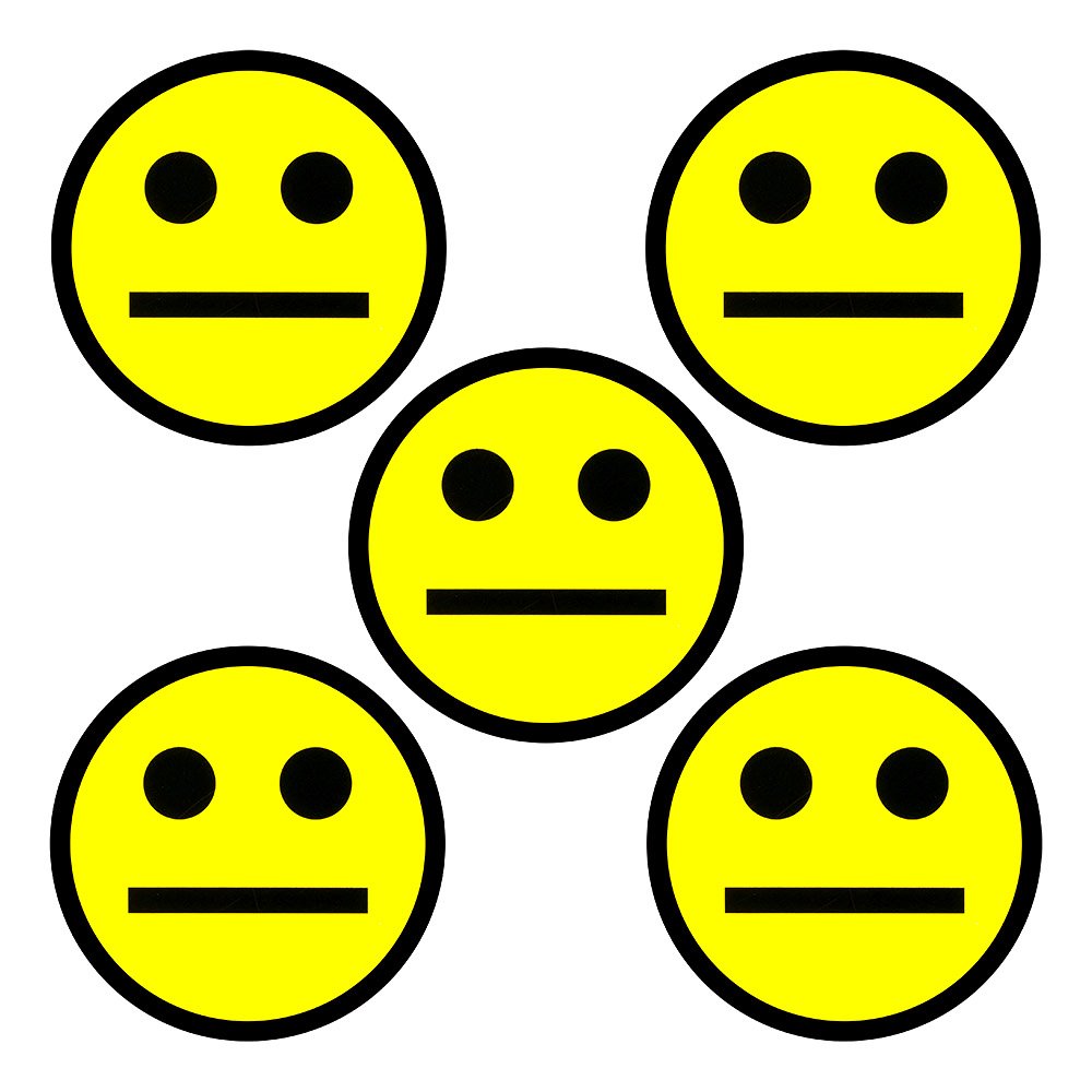 2DOBOARD 5 Yellow Smiley Magnets - 2 Inch - Whiteboard Fridge Magnets