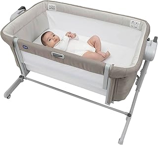 Chicco Next2Me Magic Evo Infant Cosleeping Crib, Compatible with Different Beds, Rocking Mode, Adjustable Height, Sliding Barrier, 4 wheels, Good Air Circulation, Mattress and Bag Included, 0-6 m