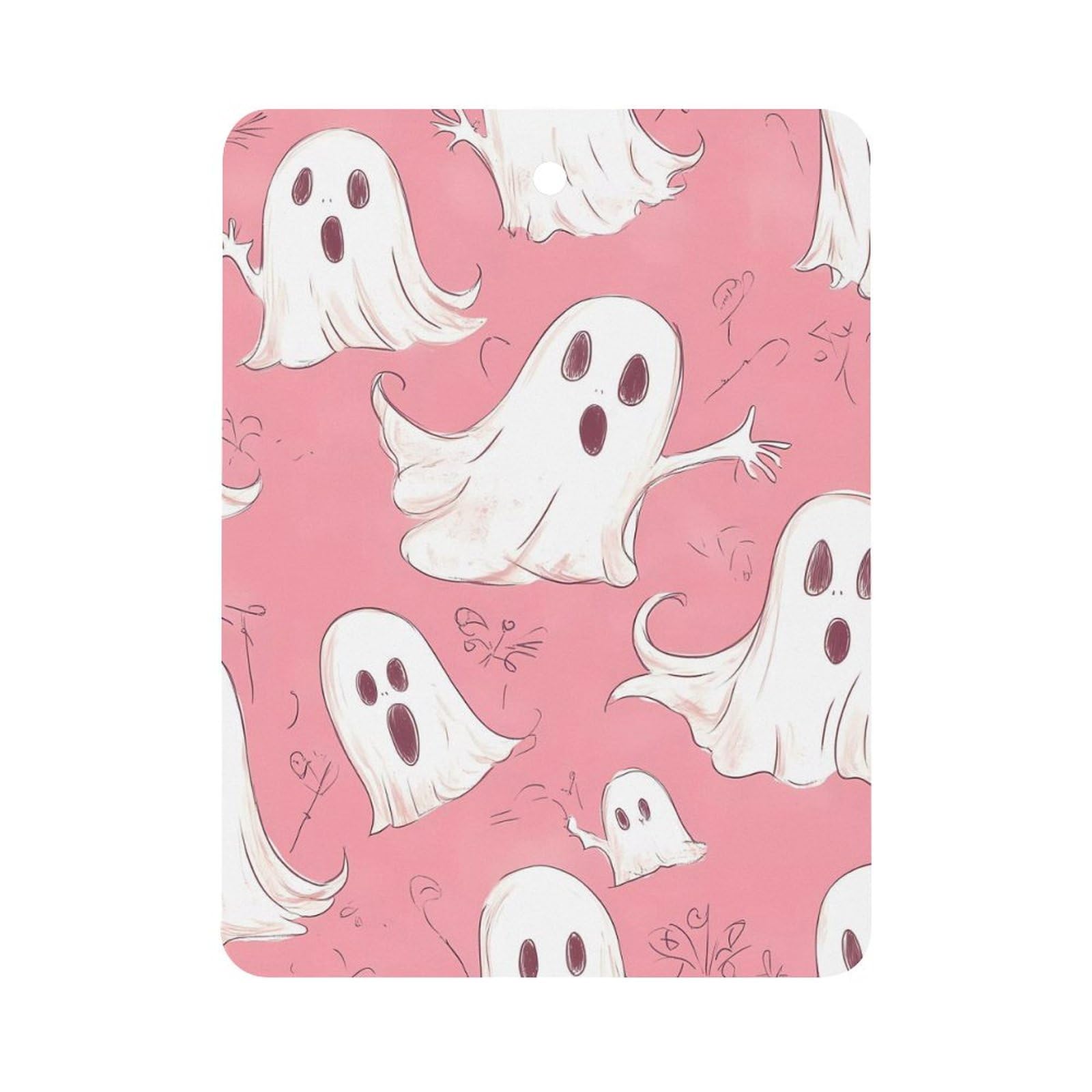 Halloween Cute Ghost Car Air Freshener Hanging Aromatherapy Tablets for Car Accessories Square