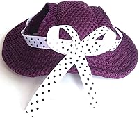 Vista 33 de Sombrero de princesa de ala redonda, visera para mascotas, sombrero poroso de malla para perro con agujeros para las orejas para perros pequeños
