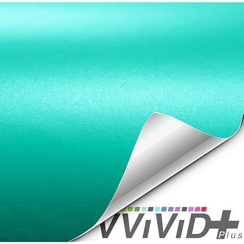 VViViD+ Matte Metallic Miami Teal Premium Vinyl Wrap Film (25ft x 5ft)