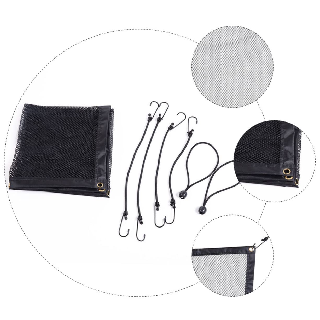 BESPORTBLE Dog Car Net Barrier Car Mesh Barrier Rear Isolation 115x60cm Easy Install