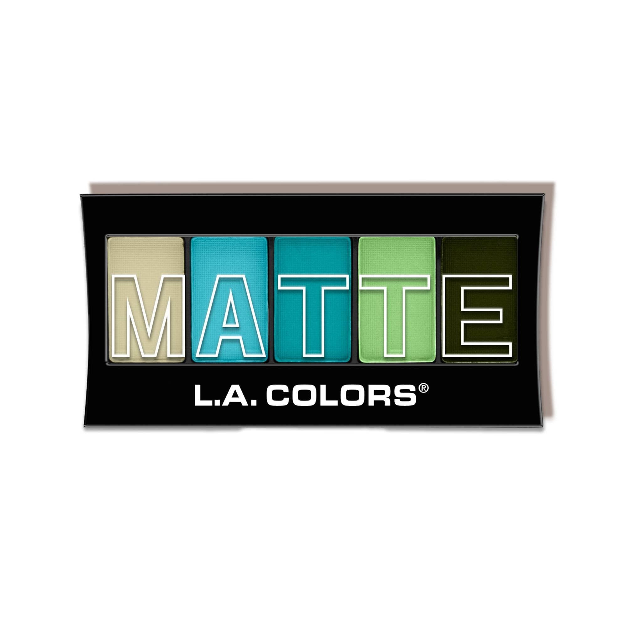 L.A. COLORS 5 Color Matte Eyeshadow, Teal Argyle CEM477 0.25 Ounce (Pack of 1)