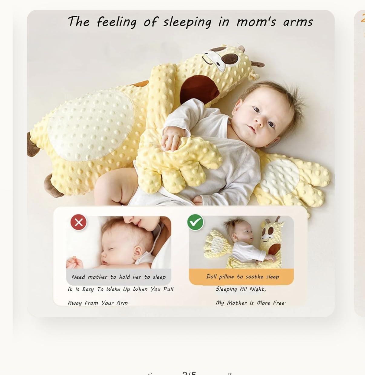 richtots Baby Sleep Soother with Adjustable Patting – Newborn Comfort Pillow, Sleep Aid for Babies, Startle Prevention, Remote Control, Washable Cushion Random Color - Image 7 thumbnail
