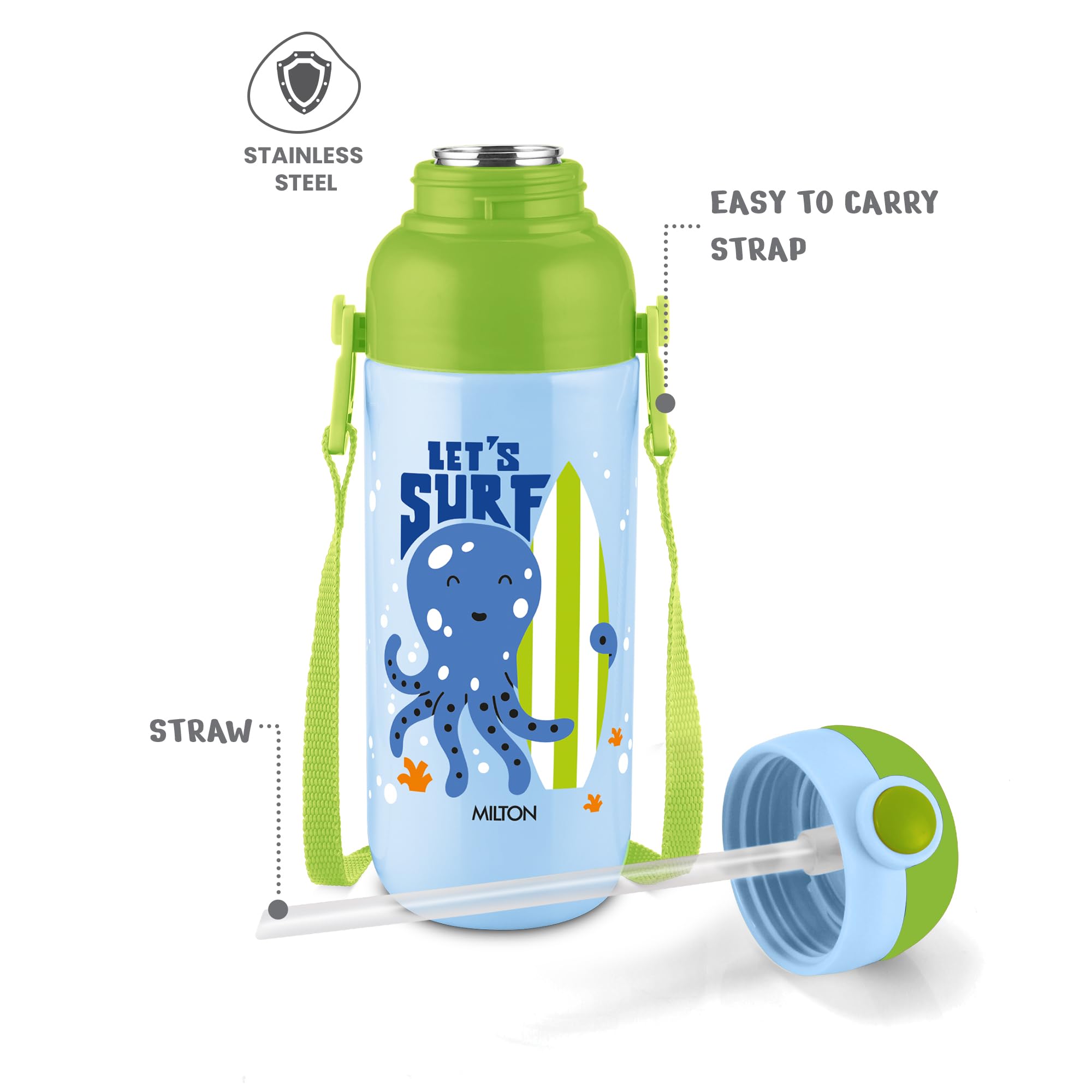 Milton Steel Water Bottle - Kids Leak Proof Sipper -3 Milton Steel Water Bottle - Kids Leak Proof Sipper -3