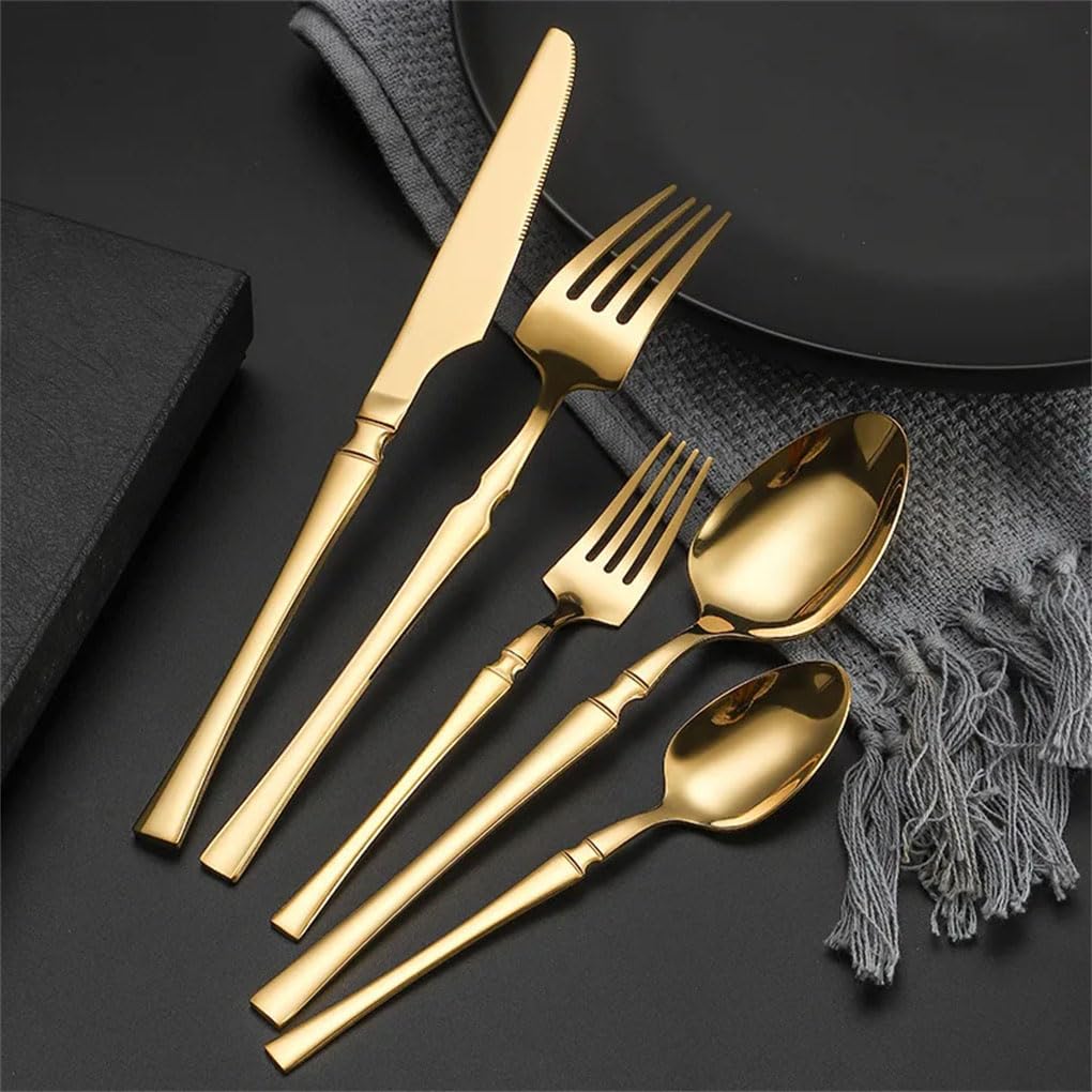Vajilla De Acero Inoxidable De 30 Uds., Juego De Cuchillo Para Carne Y Tenedor, Cuchara Para Postre, Restaurante De Banquetes De Hotel