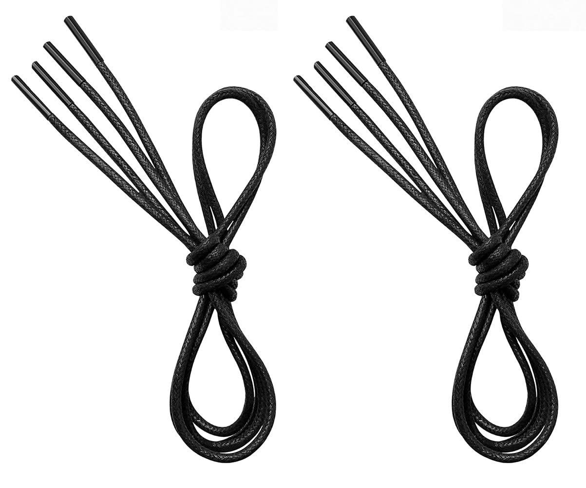 vsudo 2 pairs waxed round dress shoe laces for mens dress shoes 1834 thin business oxford shoelaceshoe strings