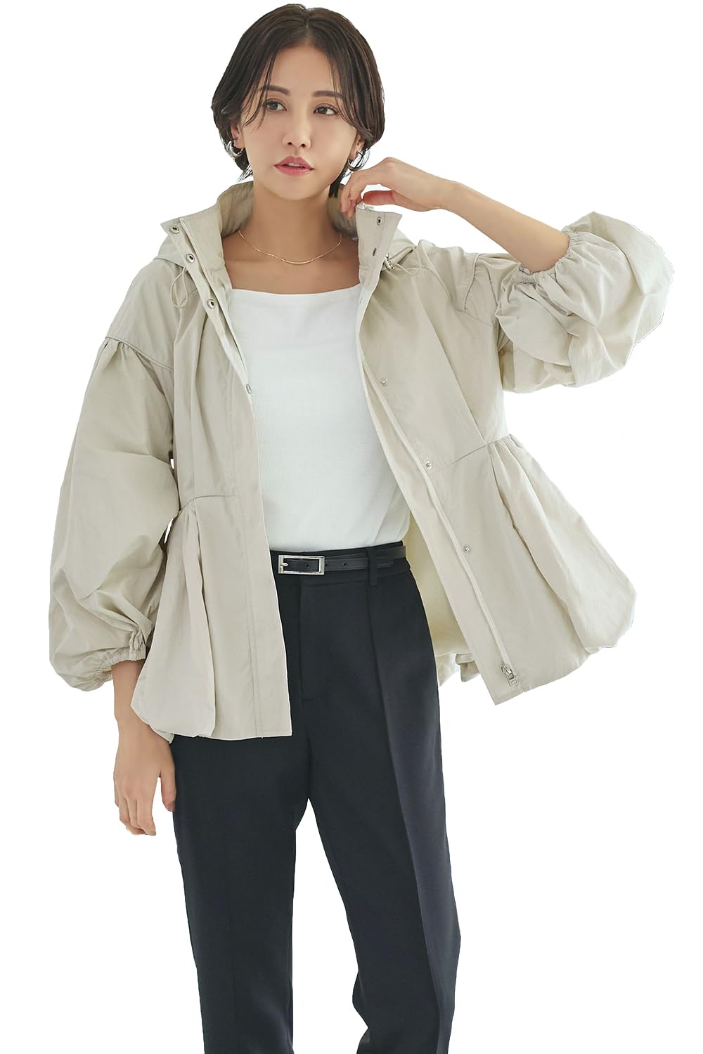 Amazon | [ルイ ルエ ブティック] バルーン ペプラム マウンテン