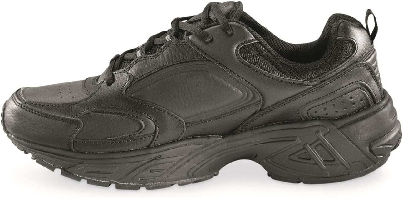 Guide Gear Lace Up Walking Shoes for Men, Comfortable Shoes for Work, Casual Working, 9.5 3E US Black/Charcoal