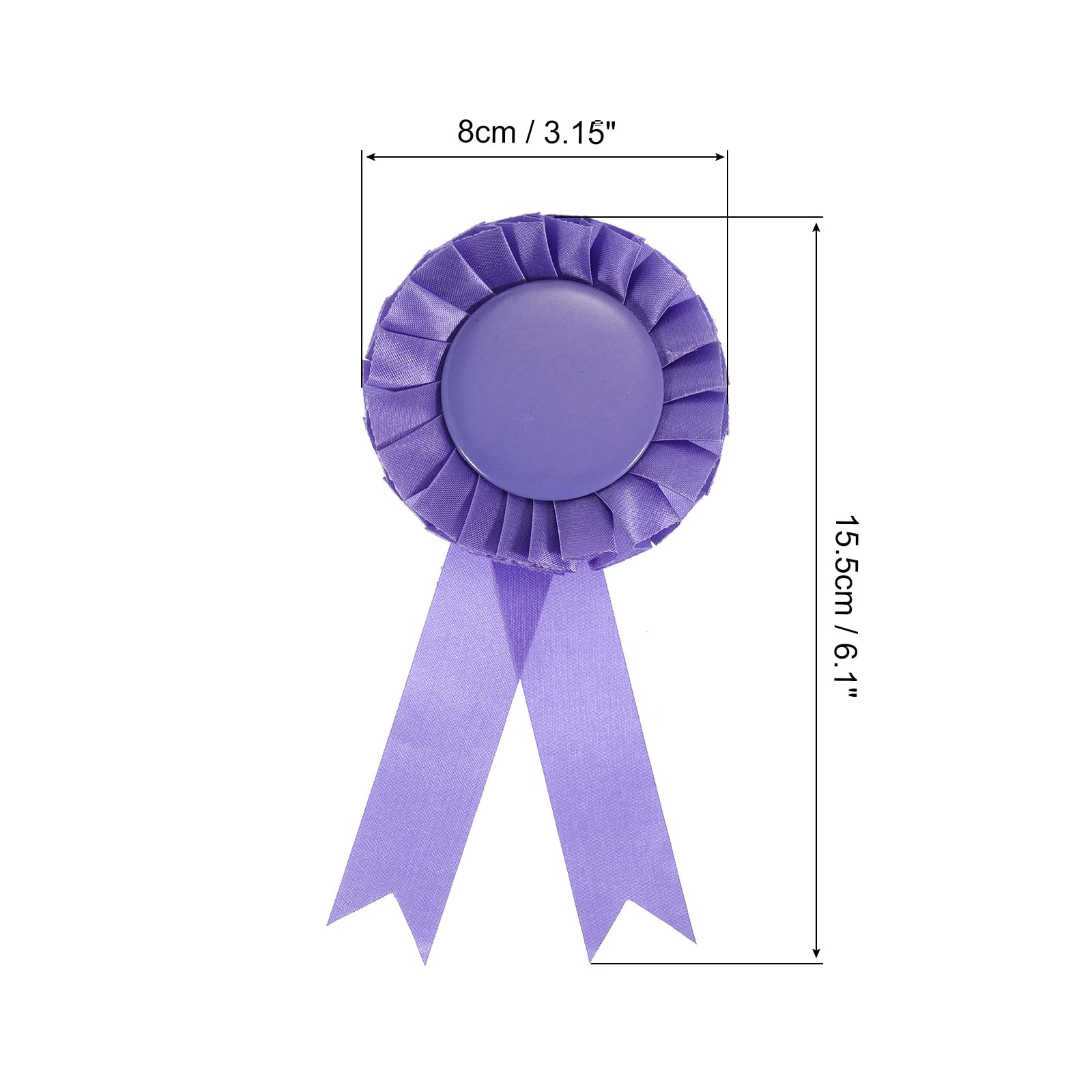 PATIKIL Purple Polyester 12 Pcs Blank Award Ribbon, Rosette Ribbon for DIY Party, Wedding, Competition, Sport - Image 2