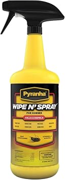 Tack Shack of Ocala Pyranha Fly Spray, Fly Spray for Horses, Fly Spray, Pyranha Wipe and Spray, Pyranha Zero-Bite, Pyranha Nulli Fly- Fly Care for Horses Wipe & Spray Oil Base 32oz